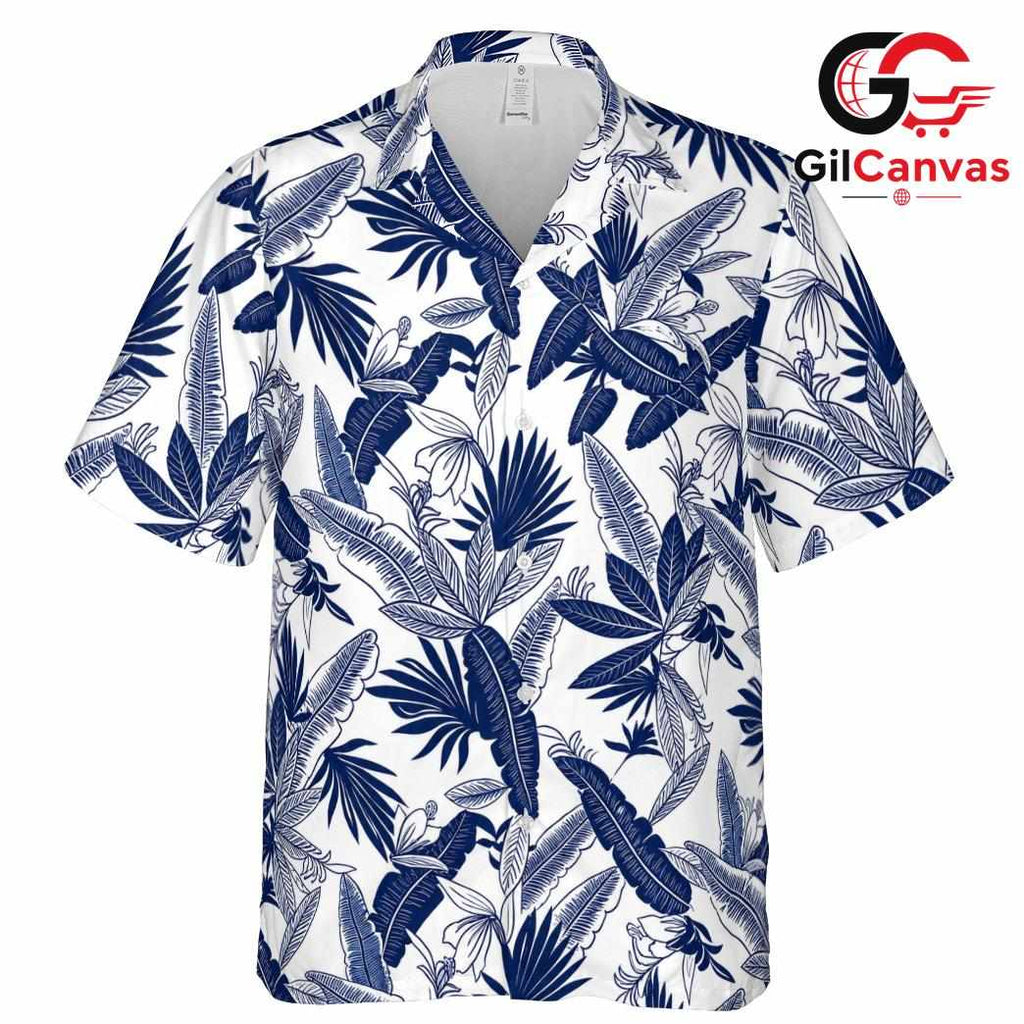 Tropical Leaf Beach Hawaiian Tee, Unisex Casual Apparel Summer Vacations
