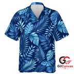 Tropical Leaf Hawaiian Shirt For Men Summer Vacations Stylish Beachwear Fit