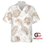 Tropical Leaf Hawaiian Shirt For Unisex Beach Vacation Summer Floral Prints