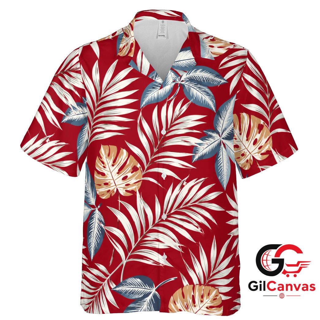 Tropical Leaf Hawaiian Shirt Perfect Women Summer Fun Beachwear Fashion Vibe