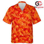 Tropical Leaf Hawaiian Shirt, Unisex Vacation Wear Casual Summer Apparel