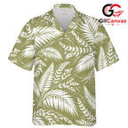 Tropical Leaves Hawaiian Shirt, Stylish Casual Wear for Men Summer Events