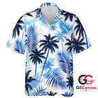 Tropical Palm Hawaiian Shirt For Summer Beach Vacation Unisex Casual Wear