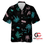 Tropical Palm Hawaiian Shirt For Summer Vacation Perfect Men Beach Apparel