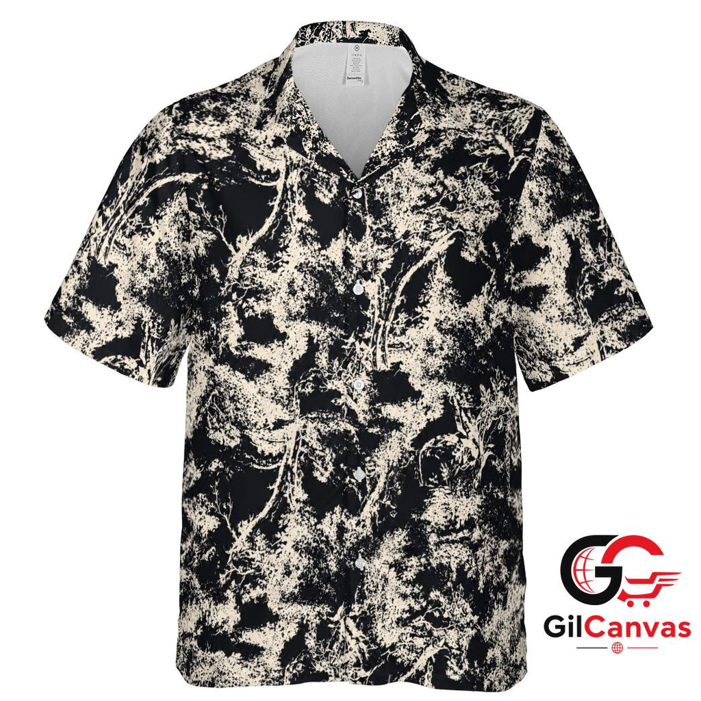 Tropical Print Hawaiian Shirt For Summer Beach Vacation Unisex Casual Style