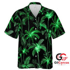 Vibrant Palm Hawaiian Shirt For Unisex Summer Vacations Tropical Apparel Fit