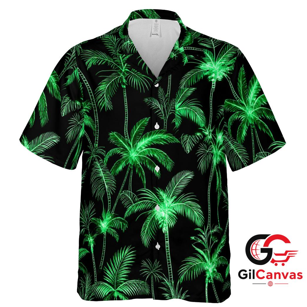 Vibrant Palm Hawaiian Shirt For Unisex Summer Vacations Tropical Apparel Fit