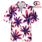 Vibrant Palm Tree Beach Shirt, Tropical Unisex Wear for Summer Vacations