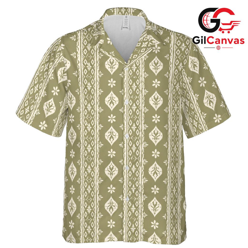 Vintage Bohemian Hawaiian Shirt, Cool Unisex Patterns For Summer Beach Parties