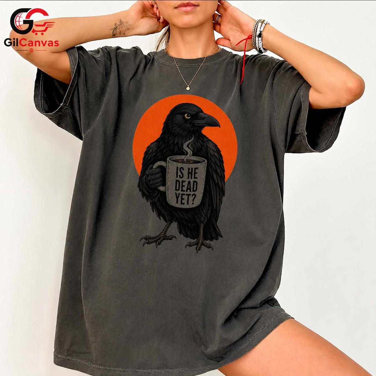 Vintage Halloween Raven Tee Quirky Gift Design Perfect For Men Women Apparel