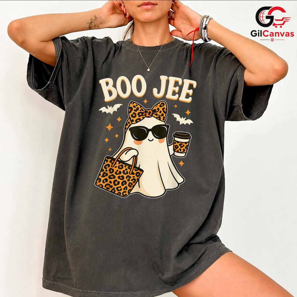 Women Boo Jee Ghost Tee Shirt Unisex Perfect Spooky Fall Event Gift For Her