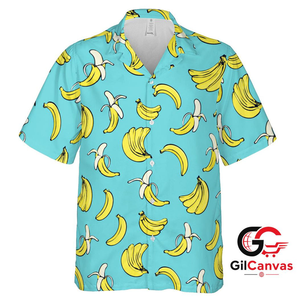 Yellow Banana Hawaiian Shirt For Summer Fun Unisex Beachwear Tropical Style