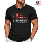 9-11 Memorial Remember Tee Shirt Unisex Patriotic Adult Gift For September Event