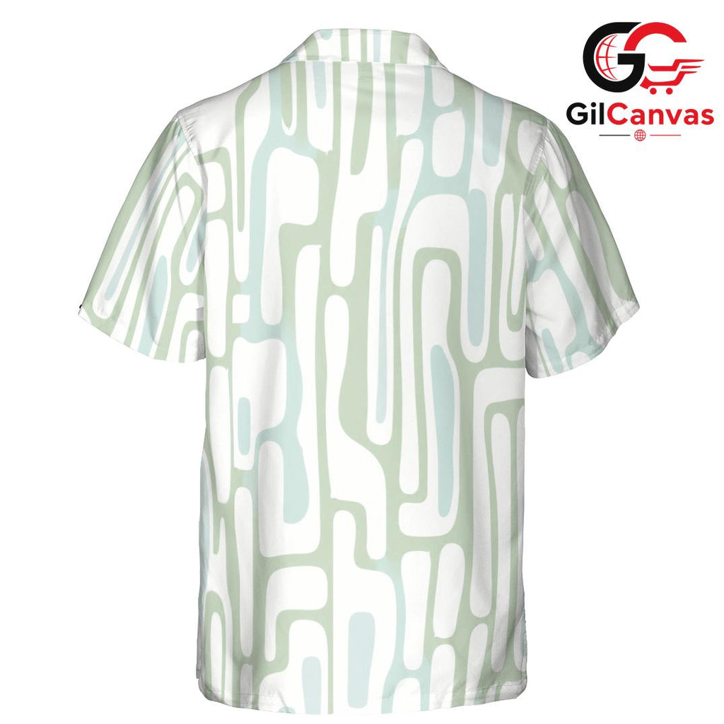 Abstract Pattern Beach Shirt, Lightweight Men Summer Vacation Casual Top