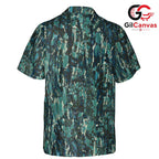 Abstract Teal Ocean Wave Tee, Unisex Tropical Vacation Wear Summer Beach Party