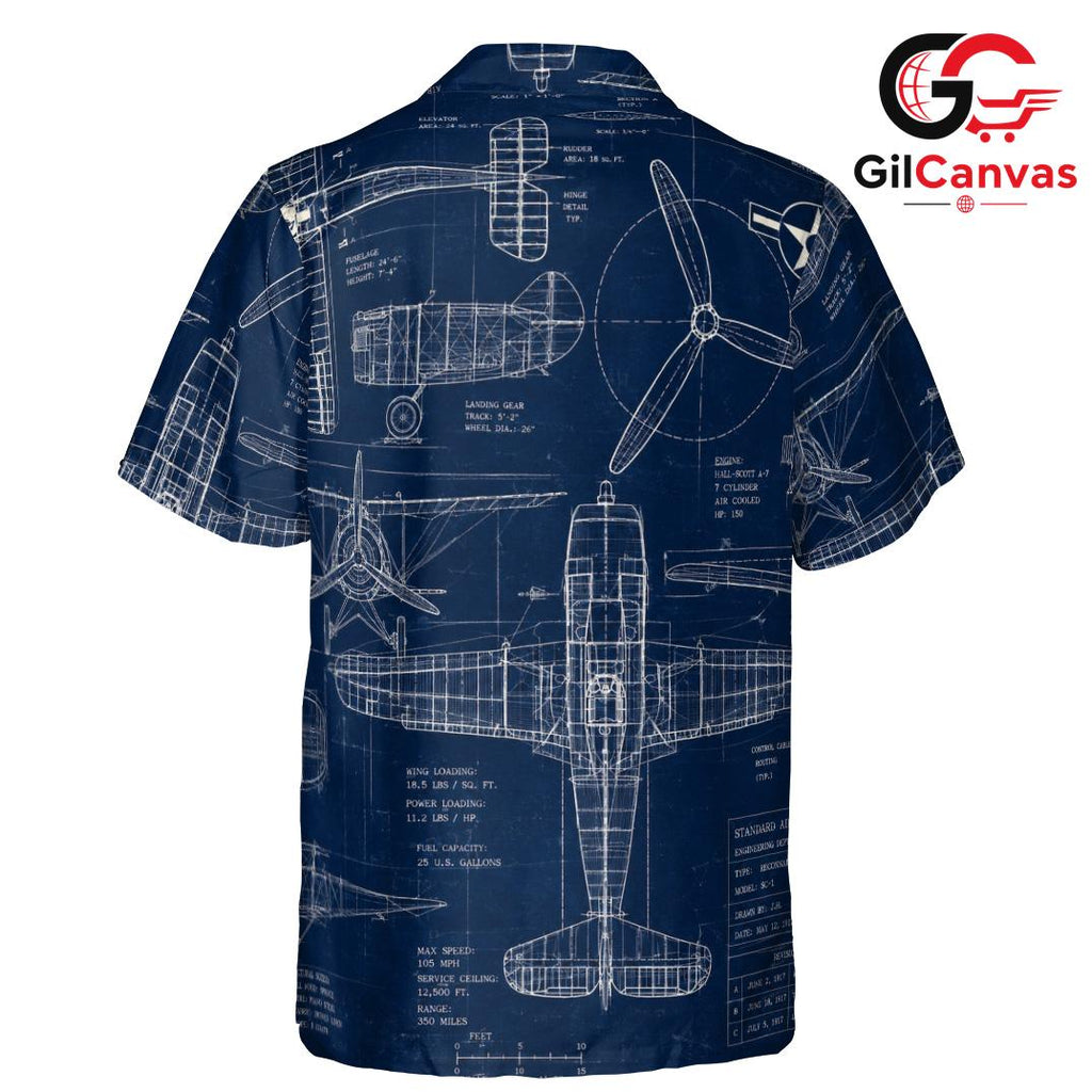 Airplane Print Hawaiian Shirt, Perfect Men Beach Vacation Summer Events