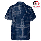 Airplane Print Hawaiian Shirt, Perfect Men Beach Vacation Summer Events