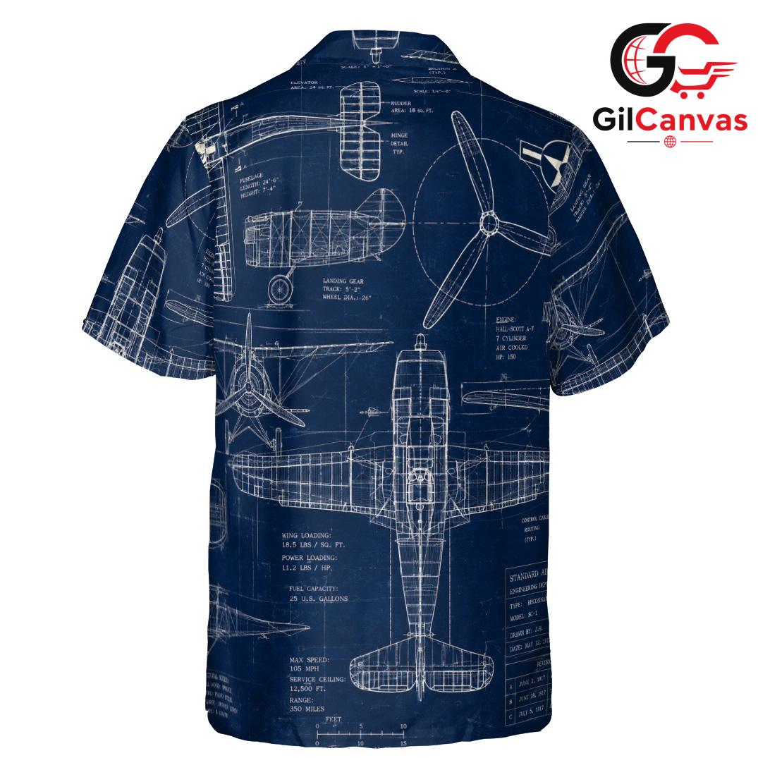 Airplane Print Hawaiian Shirt, Perfect Men Beach Vacation Summer Events