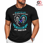 Angel Wings Heart Grieving Tee Unisex Brother Memorial Support Love Gift Tee