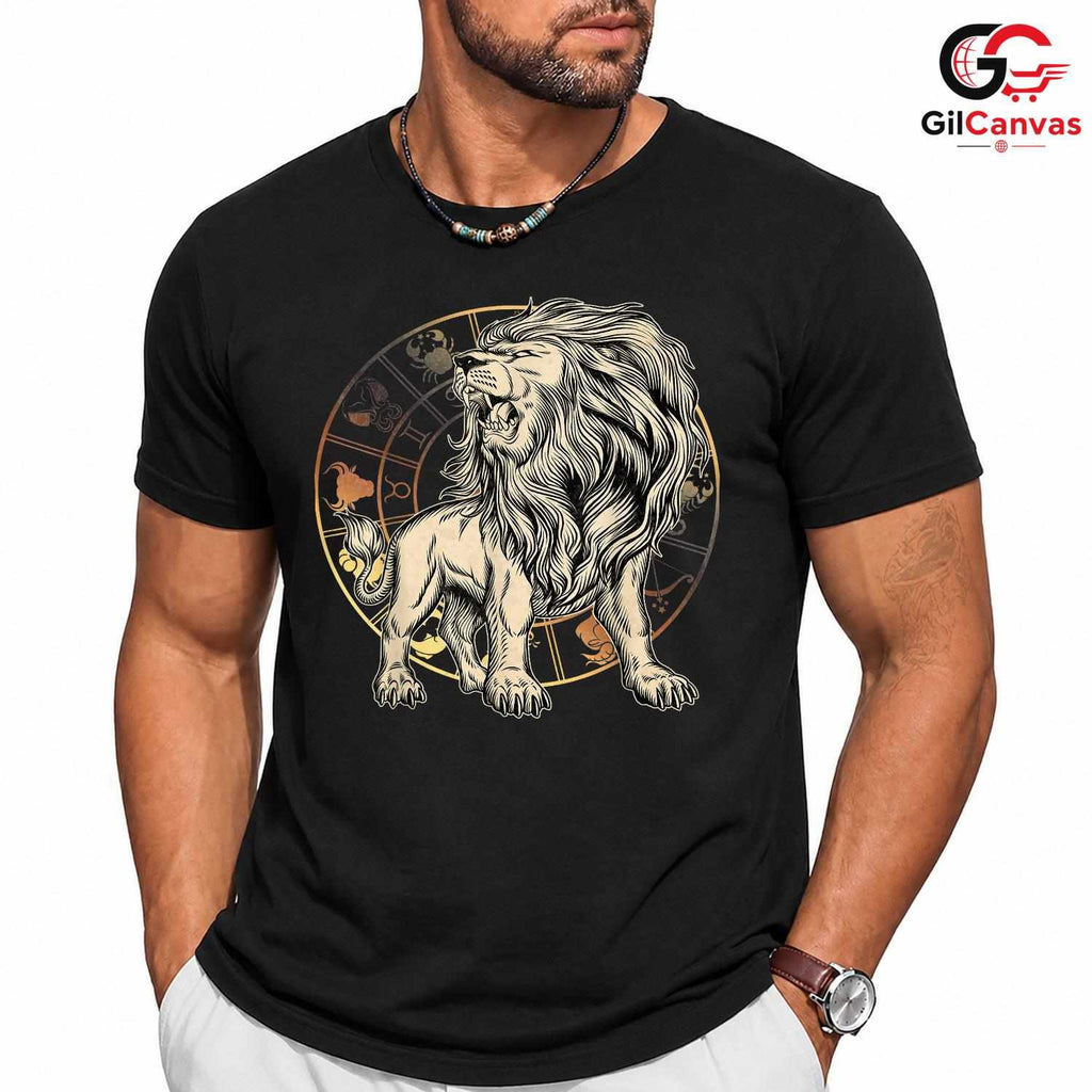 Astrology Lion Zodiac T-Shirt Unisex Event Birthday Gift Idea Space Fans