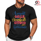 August Summer Girl Tee Shirt Unisex Sunshine Hurricane Birthday Gift Her