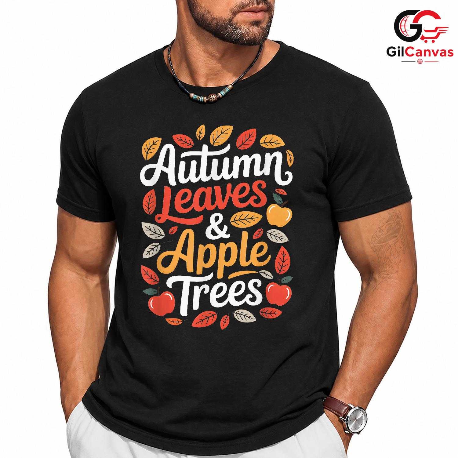 Autumn Leaves Apple Lover Tee Unisex Perfect Fall Season Gift For Kids All