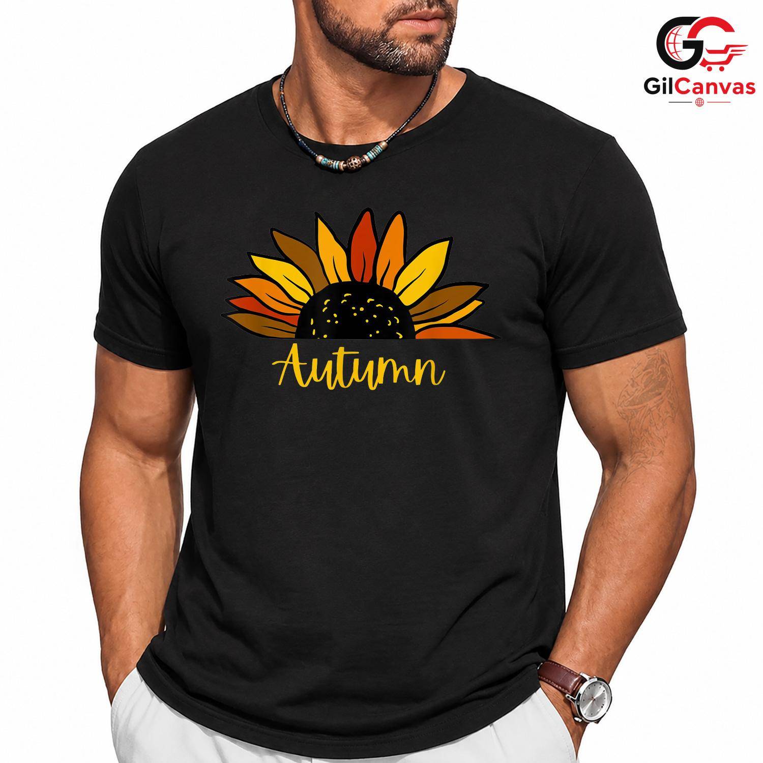 Autumn Sunflower Nature Shirt Unisex Perfect Fall Celebration Gift For All