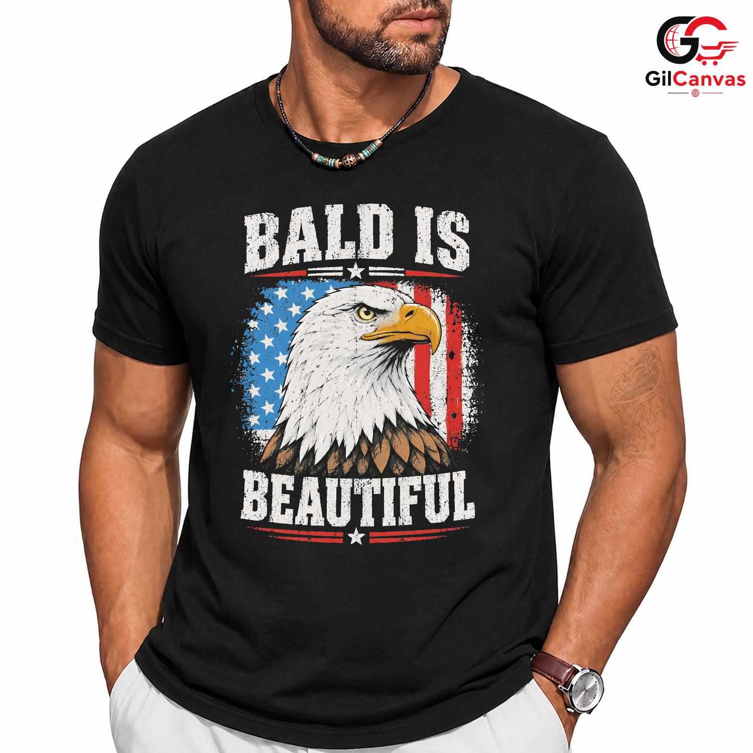 Bald Eagle American T-Shirt Patriotic Independence Day Unisex US Flag Apparel