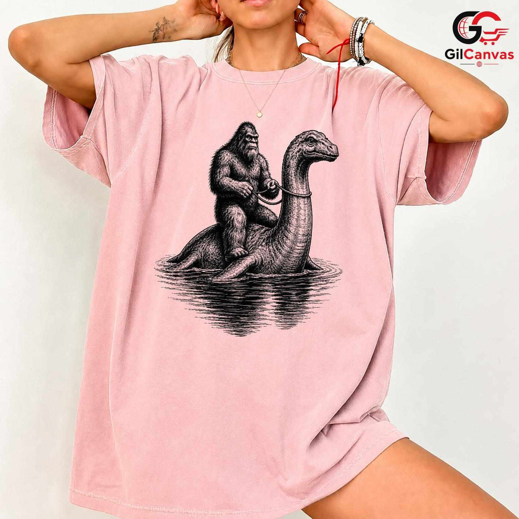 Bigfoot Lake Monster T-Shirt Mythical Adventure Unisex Cryptid Legend Gift Tee