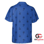 Blue Palm Tree Hawaiian Shirt Perfect For Unisex Summer Beach Vacation Casual