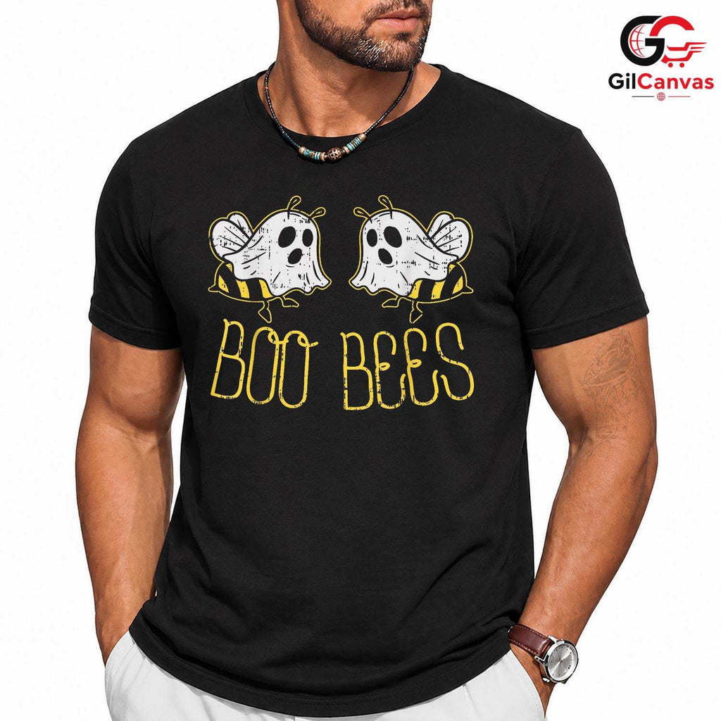 Boo Bees Ghost Halloween T-Shirt Unisex Funny Spooky Season Gift For Adults