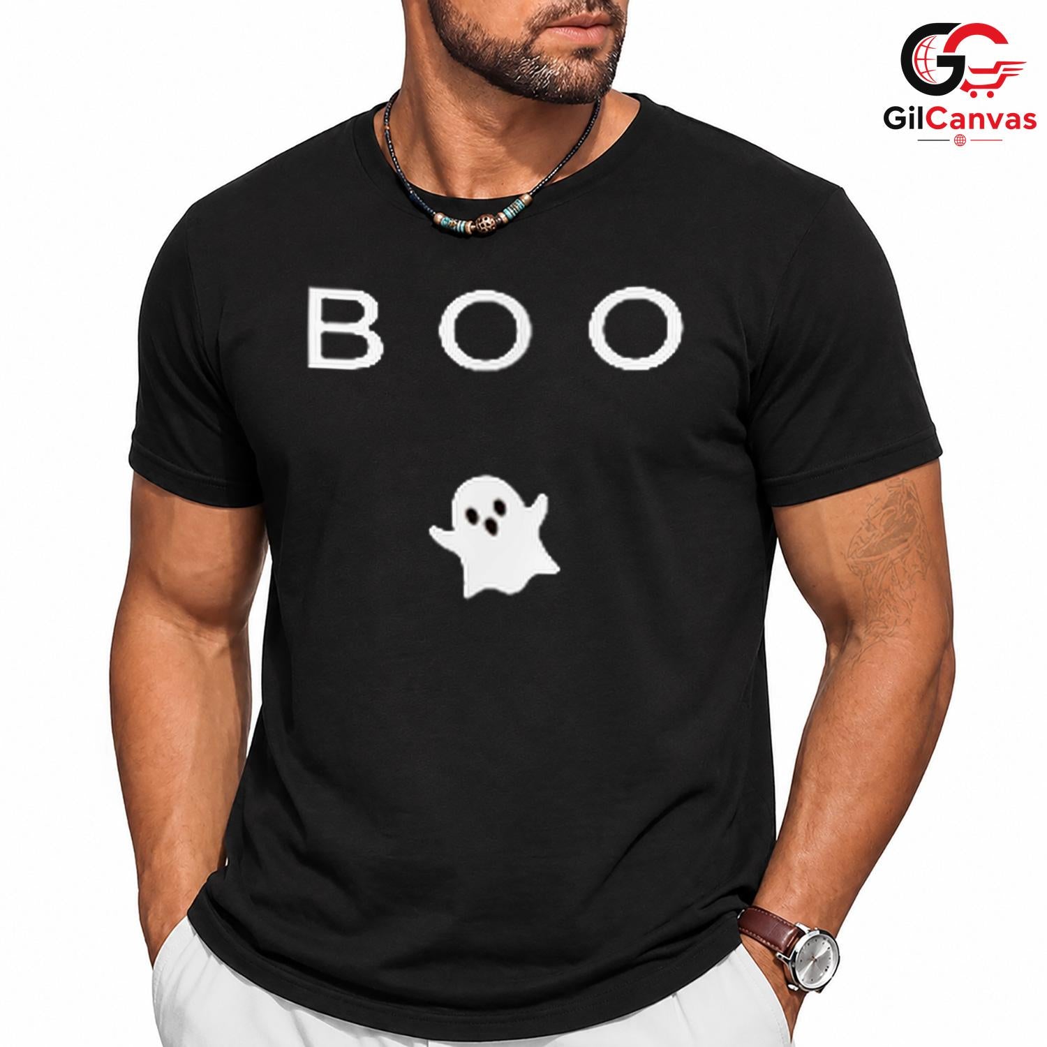 Boo Ghost Halloween Tee Shirt Unisex Spooky Event Gift Idea Kids And Adults