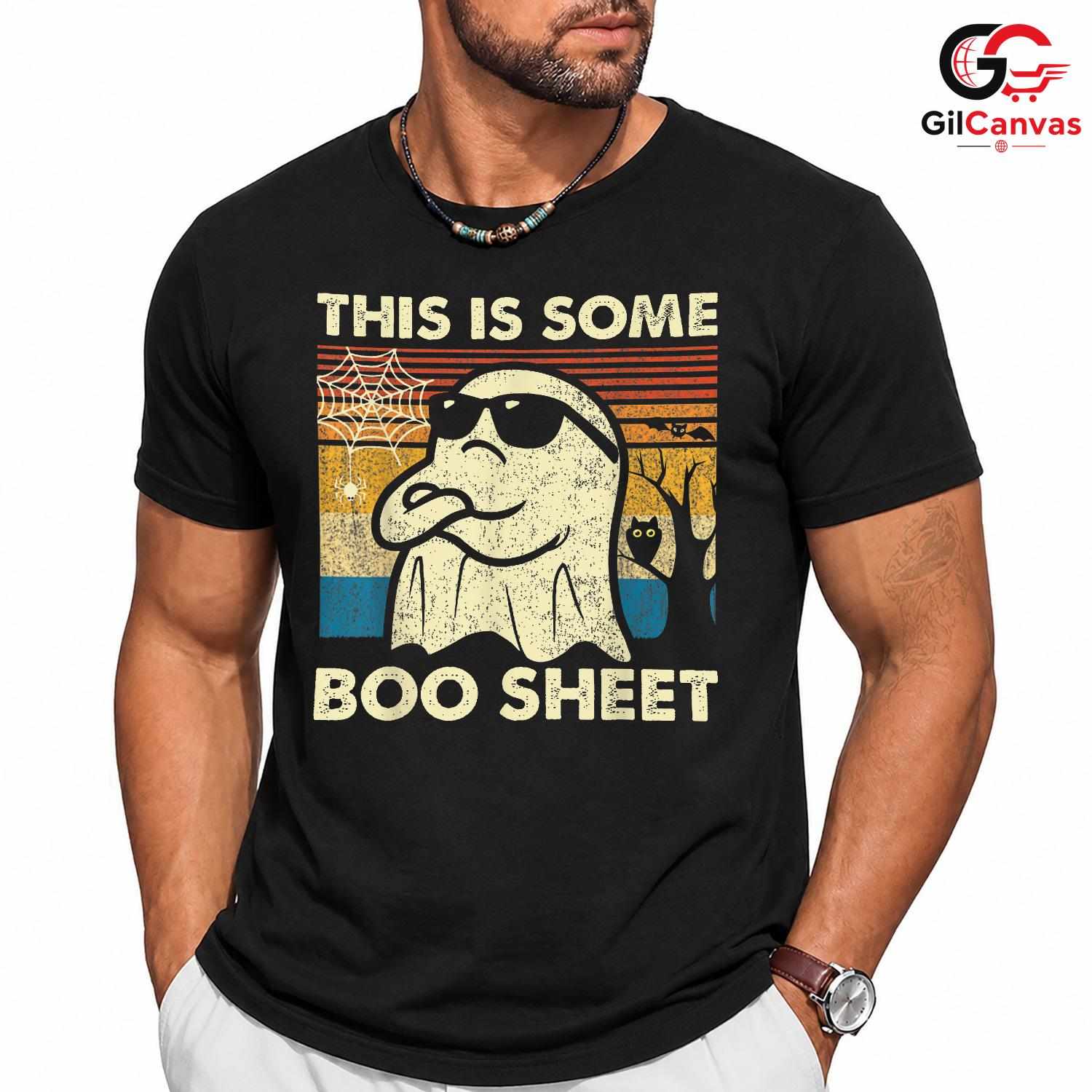 Boo Sheet Ghost Halloween T-Shirt Unisex Funny Spooky Season Gift For Adults