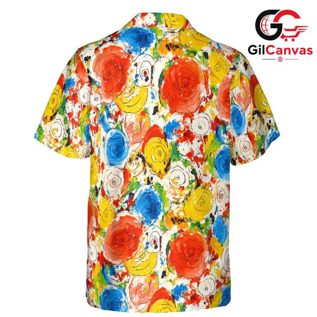 Bright Floral Hawaiian Shirt, Perfect Casual Wear for Men Summer Events