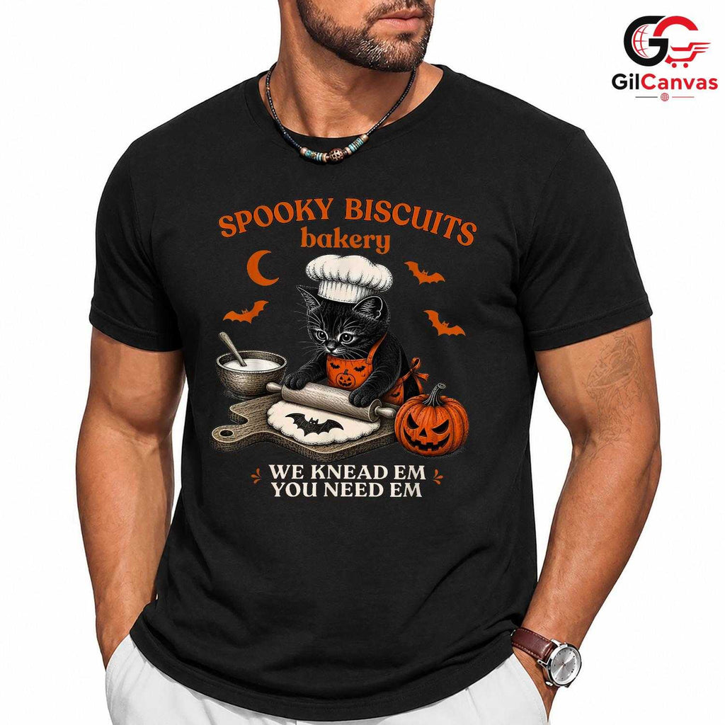 Cat Baker Foodie Spooky T-Shirt Unisex Fun Halloween Gift Idea For Cat Lovers