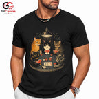 Cats Playing Poker T-Shirt Unisex Humorous Animal Lover Card Graphic Apparel