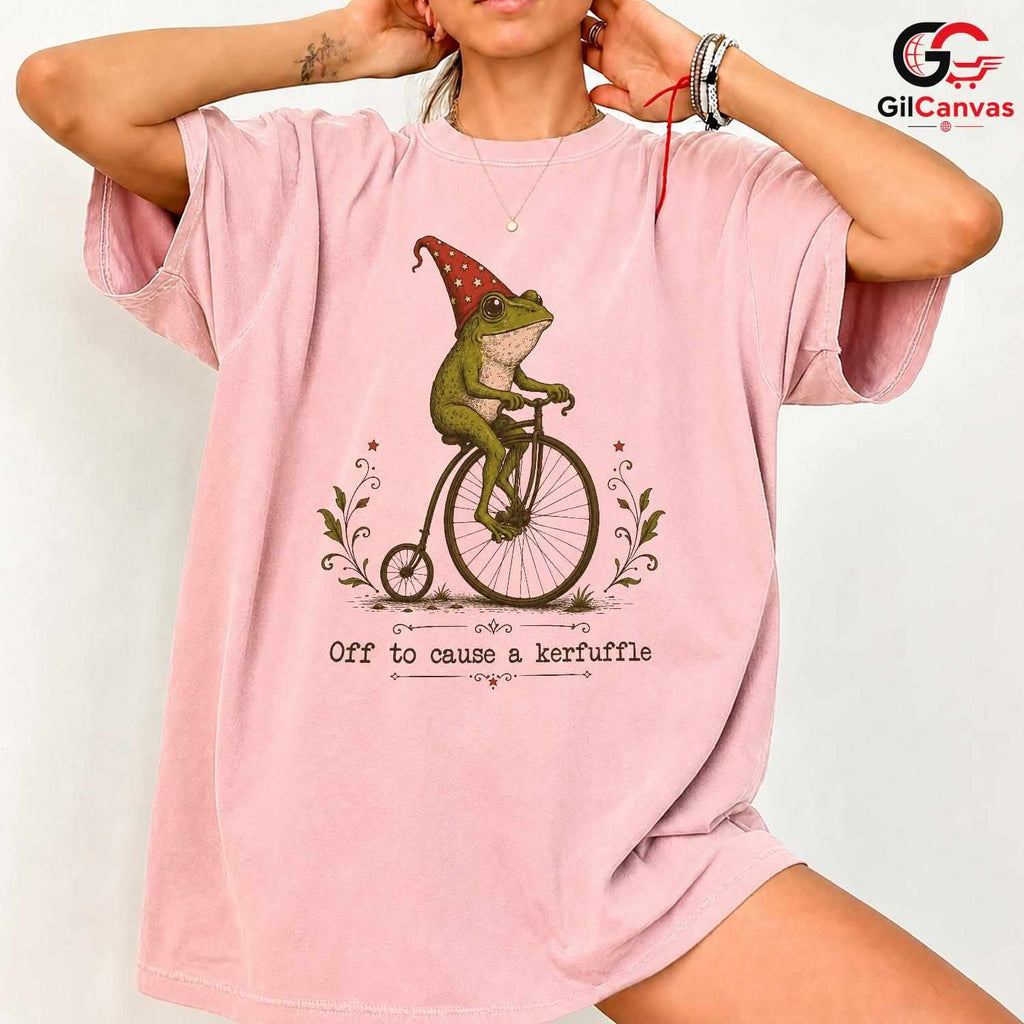 Cause A Kerfuffle Frog Tee Funny Animal Lover Perfect Design Unisex Apparel