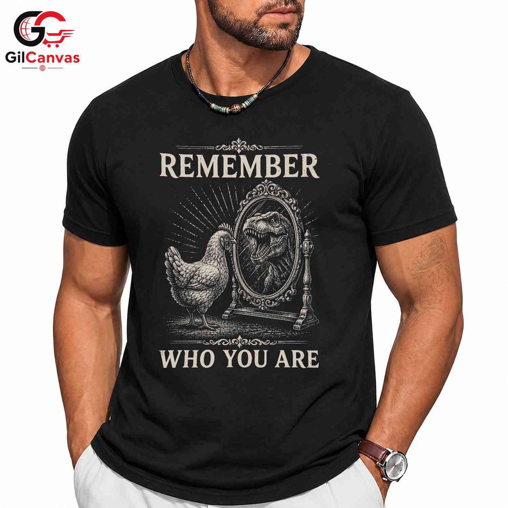 Chicken Rex Reflection Tee Fun Animal Design Perfect Gift Men Women Apparel