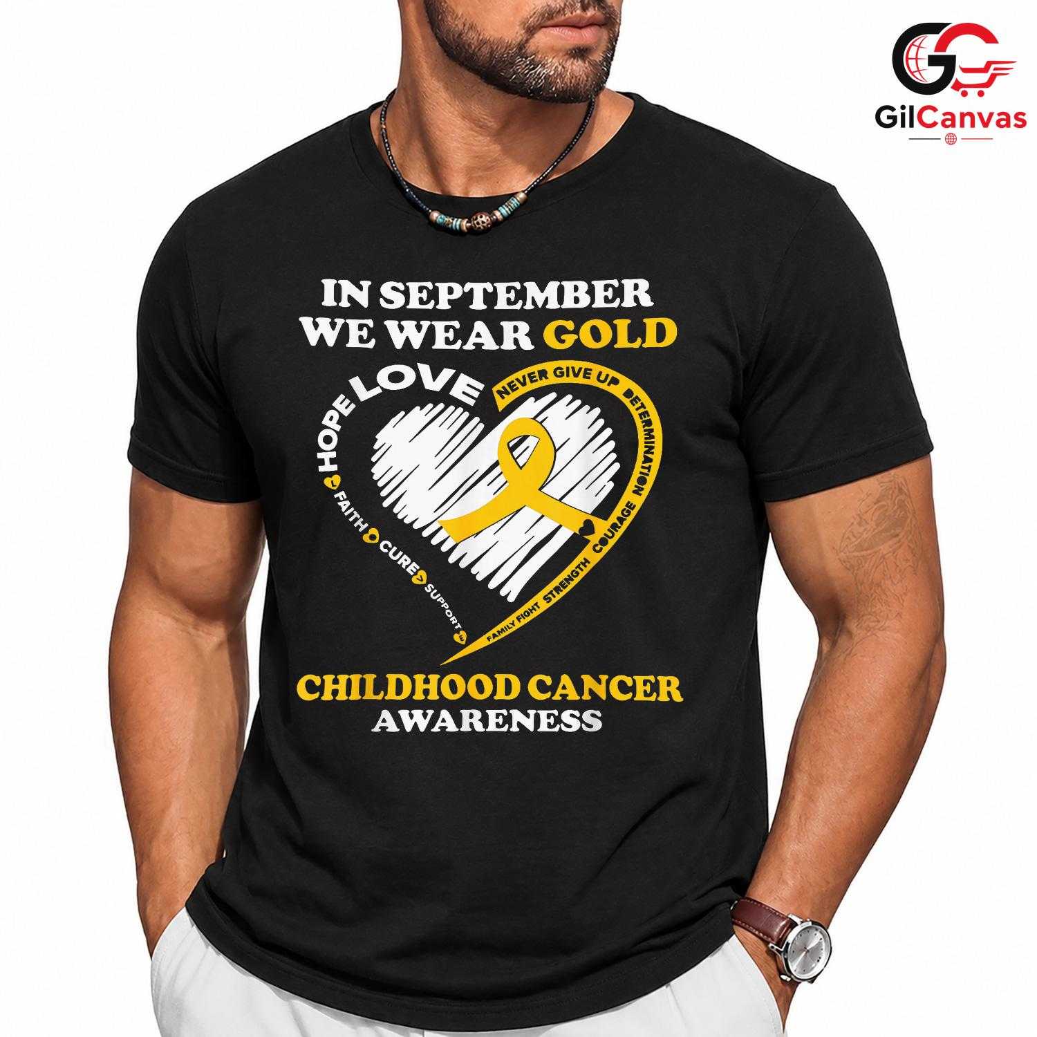 Childhood Cancer Event Tee Shirt Unisex September Awareness Support Gift Kids