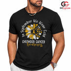 Childhood Cancer Ribbon Tee Shirt Unisex September Awareness Event Gift Kids