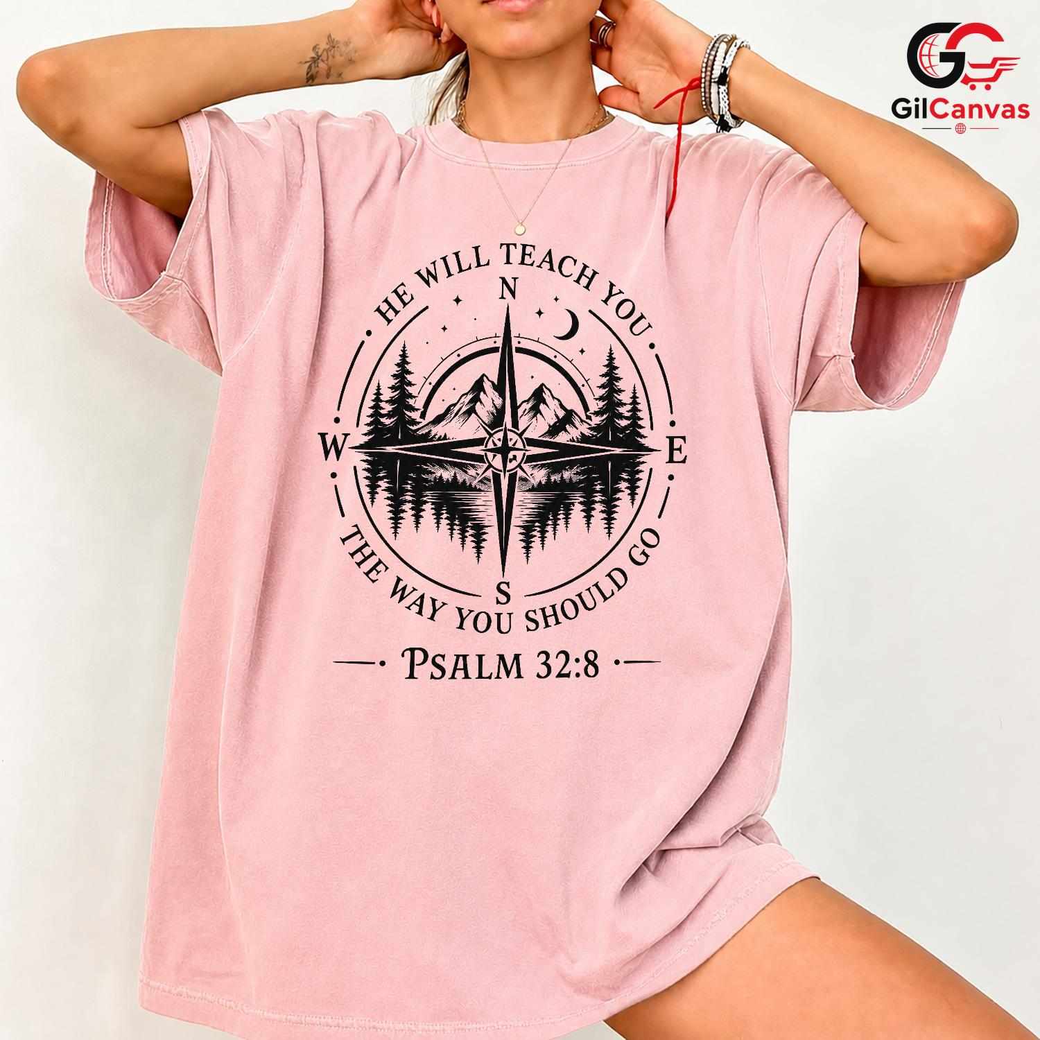 Christian Compass Tee Gift Spiritual Faith Journey Unisex Nature Adventure Tee