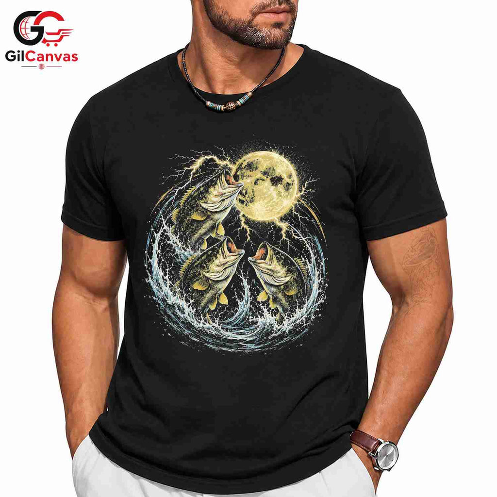 Classic Bass Fishing T-Shirt Unisex Outdoor Enthusiast Lake Angler Graphic Apparel