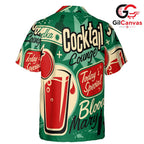 Cocktail Design Hawaiian Shirt, Great Beach Vibes for Men Summer Parties