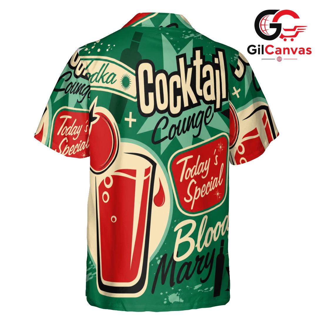 Cocktail Design Hawaiian Shirt, Great Beach Vibes for Men Summer Parties