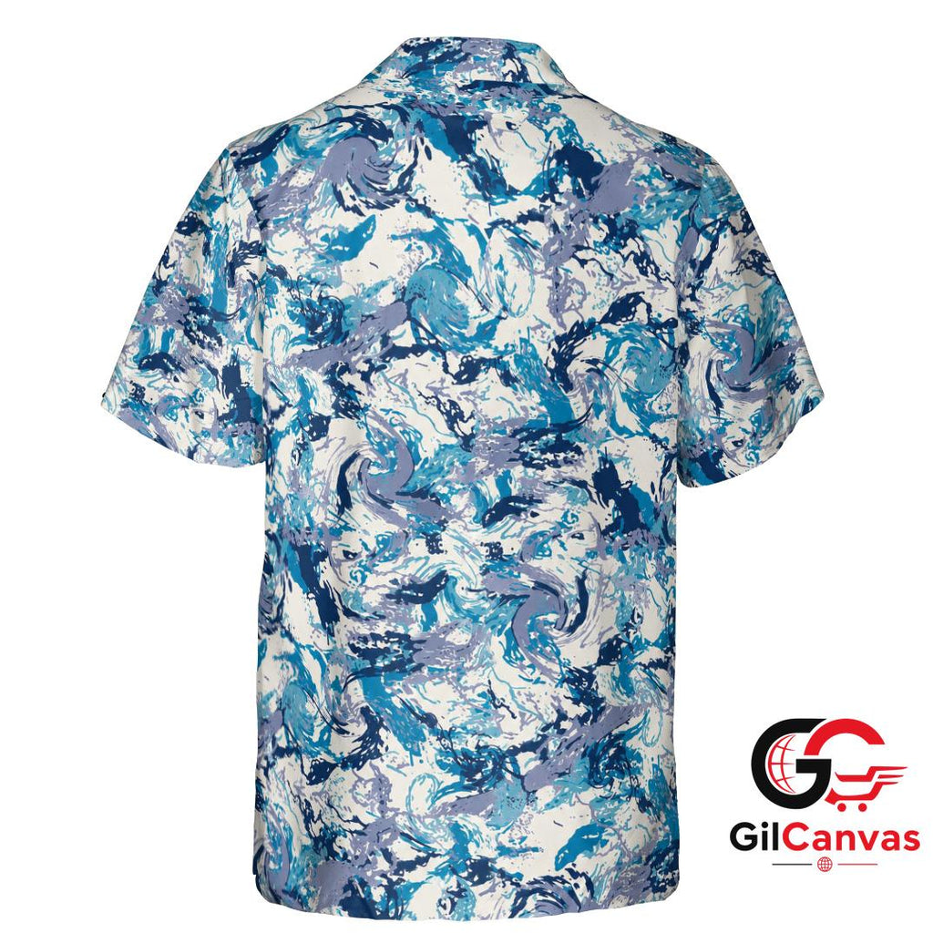 Colorful Abstract Hawaiian Tee Perfect For Unisex Summer Vacation Beach Wear