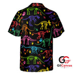 Colorful Dino Hawaiian Shirt For Summer Fun Perfect Kids Trendy Apparel