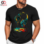 Colorful Music T-Shirt Unisex Teen Music Lover Fan Casual Graphic Apparel Shirt