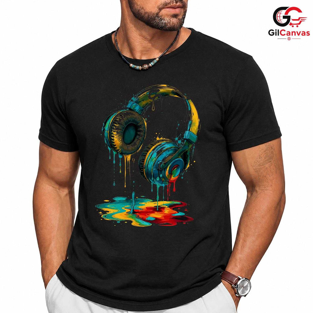 Colorful Music T-Shirt Unisex Teen Music Lover Fan Casual Graphic Apparel Shirt