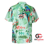 Colorful Parrot Hawaiian Shirt For Summer Parties Unisex Tropical Designs