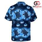 Colorful Sea Turtle Beach Shirt, Unisex Summer Wear For Tropical Vacations